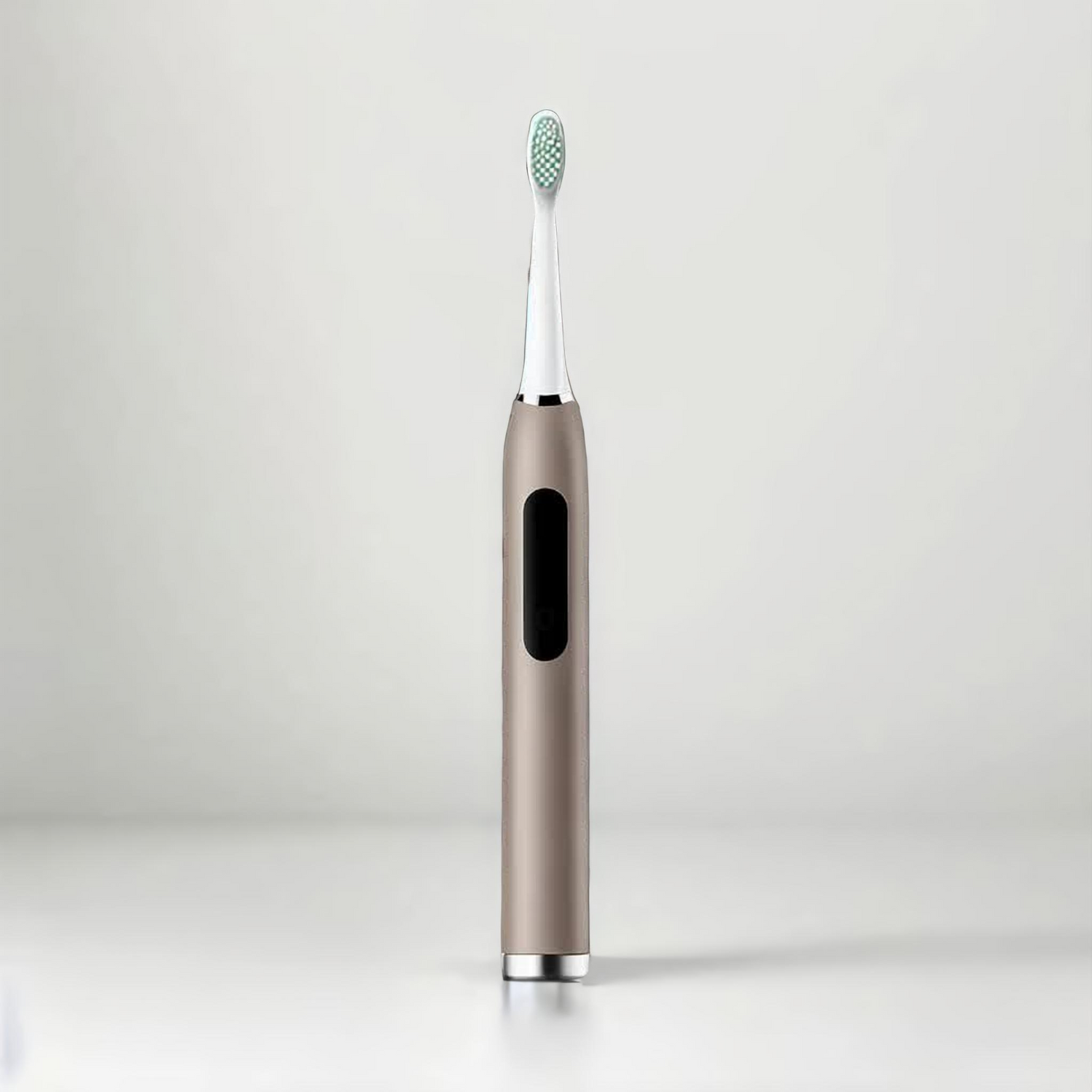 elegante elektrische tandenborstel op neutrale achtergrond