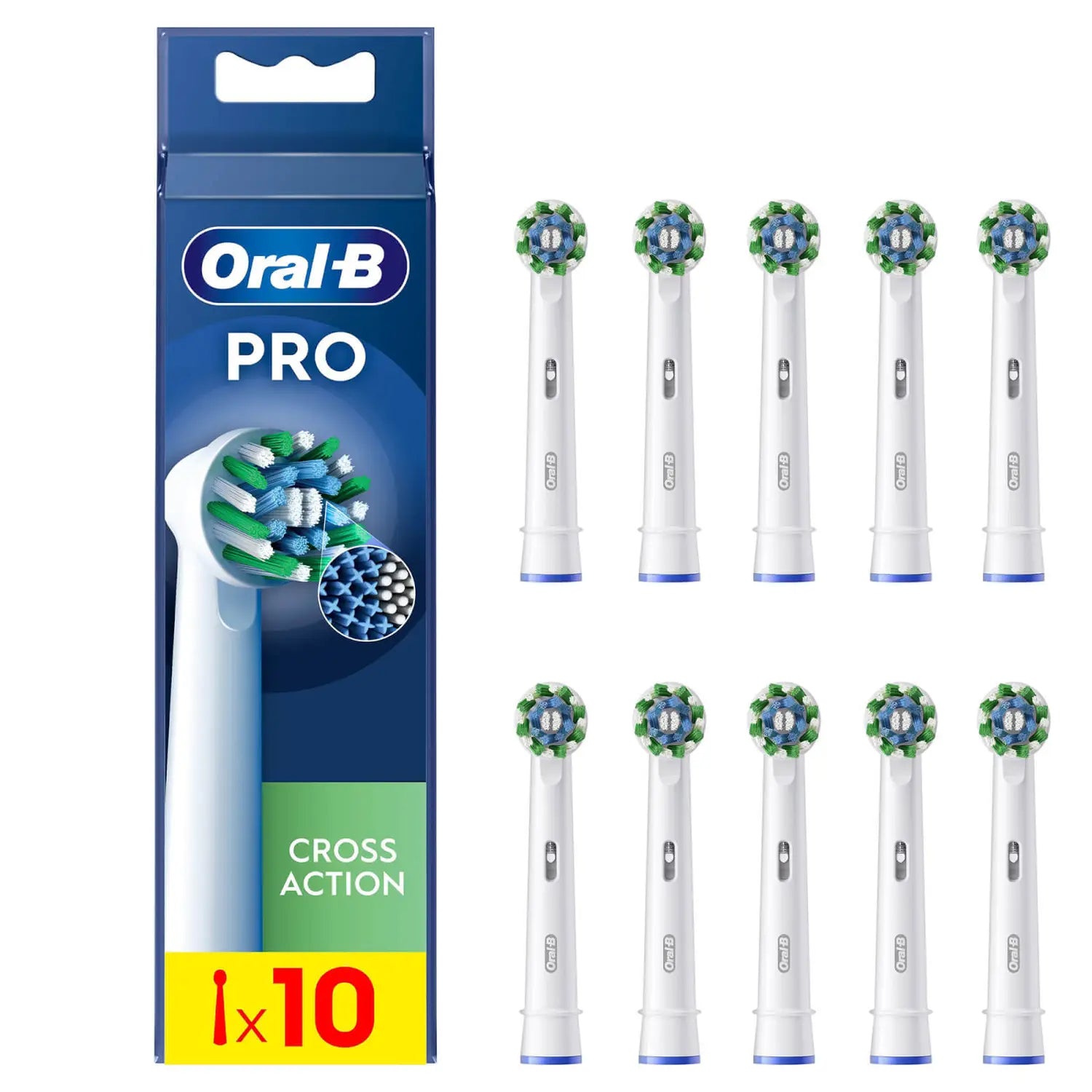 Oral-B Cross Action  10 stuks - opzetborstels-Tandenborstel.nl