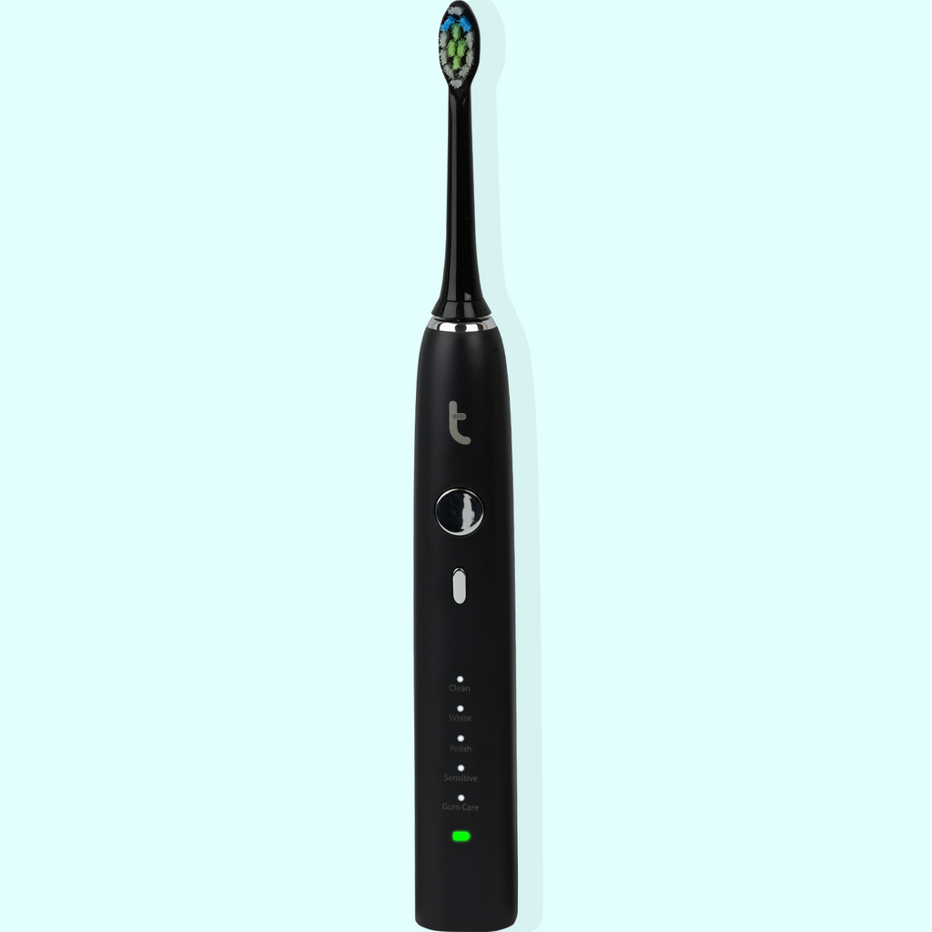 elektrische tandenborstel toothbruzh black vooraanzicht