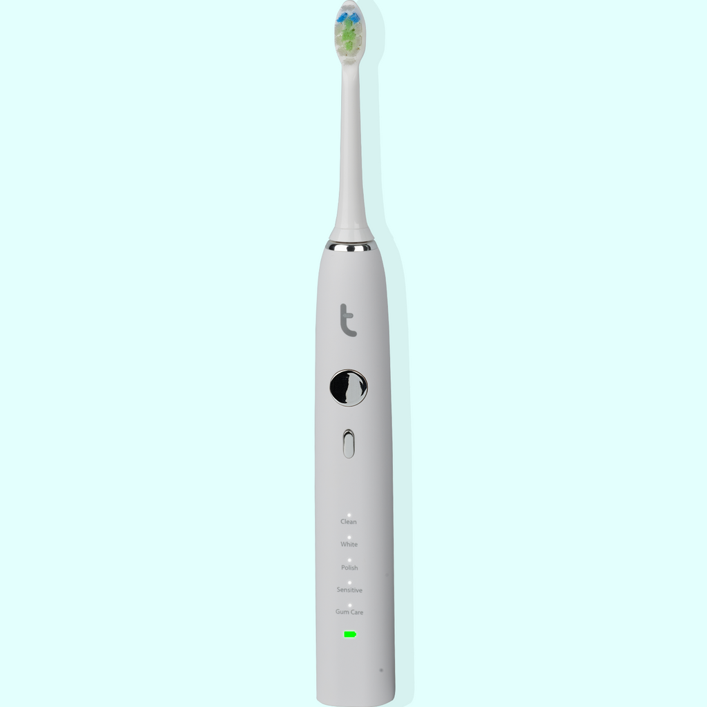 elektrische tandenborstel toothbruzh white vooraanzicht
