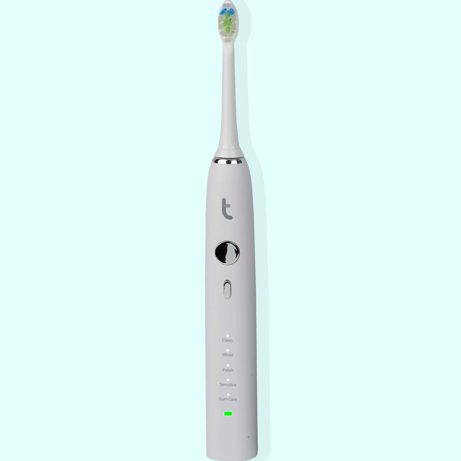 elektrische tandenborstel toothbruzh white vooraanzicht
