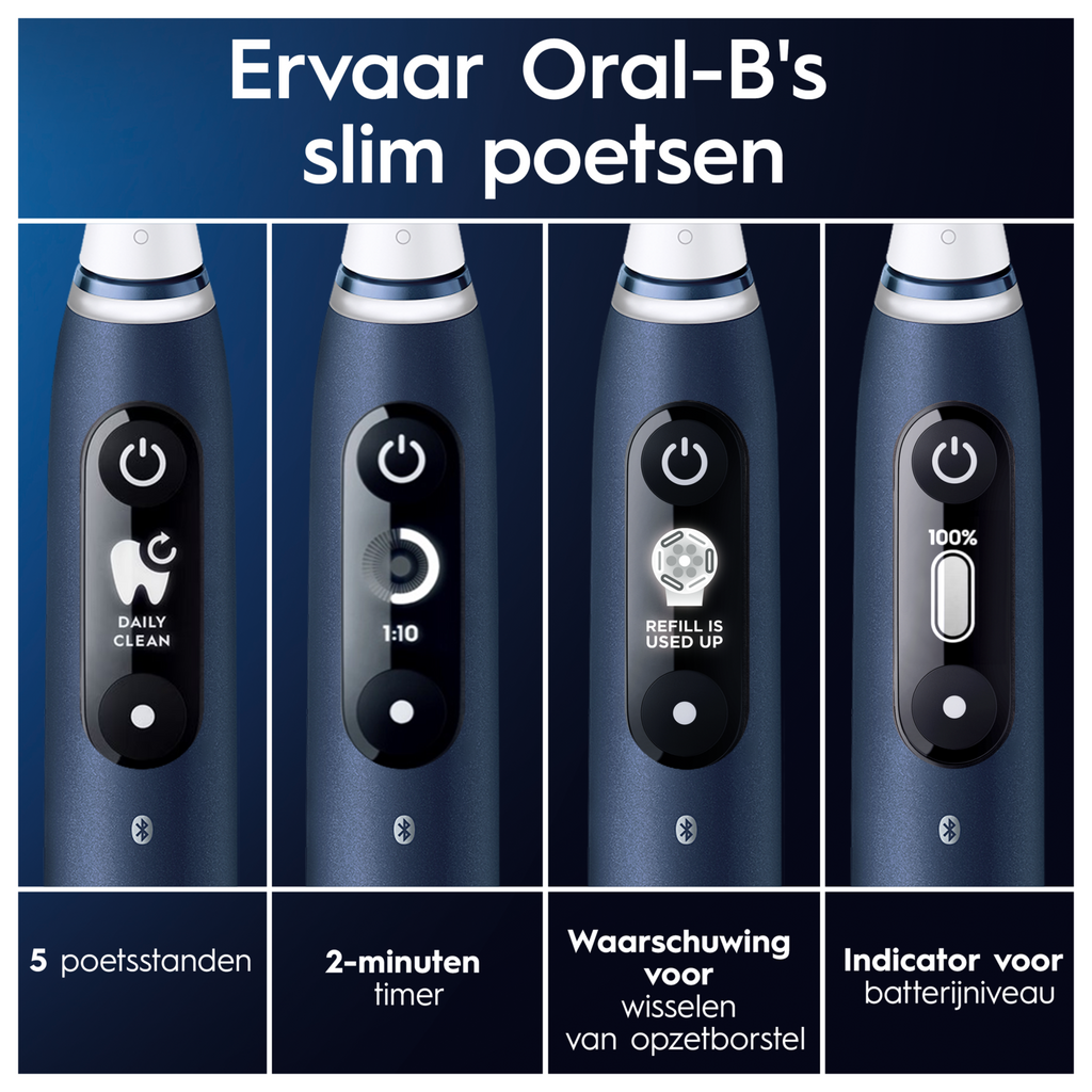 Oral-B iO 7 Sapphire Blue elektrische tandenborstel-Tandenborstel.nl