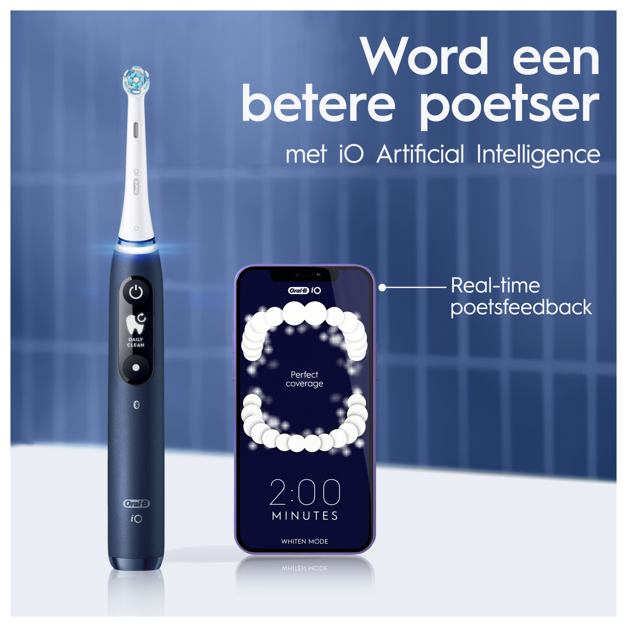 Oral-B iO 7 Sapphire Blue elektrische tandenborstel-Tandenborstel.nl
