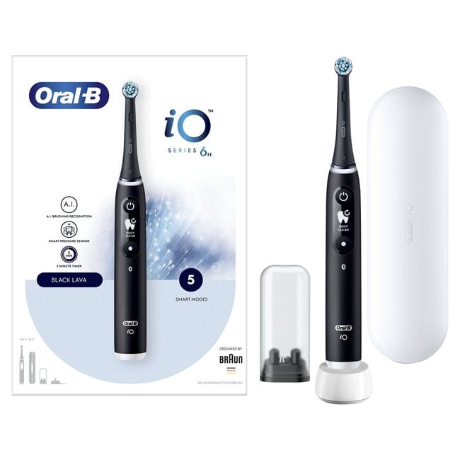 Oral-B iO 6 Black Lava - elektrische tandenborstel-Tandenborstel.nl