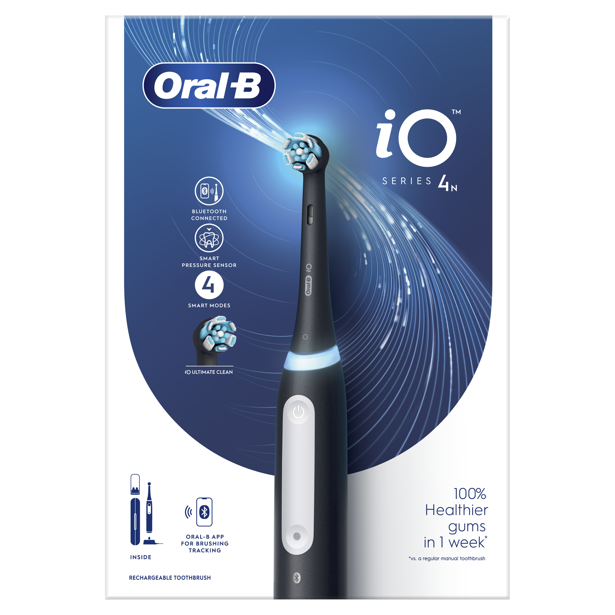 Oral-B iO 4 Black - elektrische tandenborstel-Tandenborstel.nl